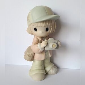 90s Precious Moments Collectors Club Vintage Girl Camera Collectible Figurine